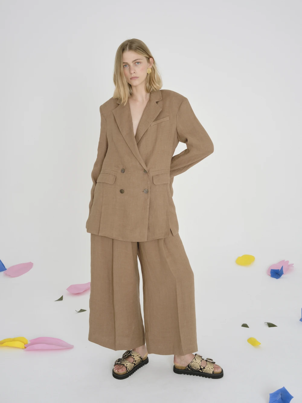 Жакет Nani (Цвет Кофейный, Размер 44/S, Состав 100% лён)