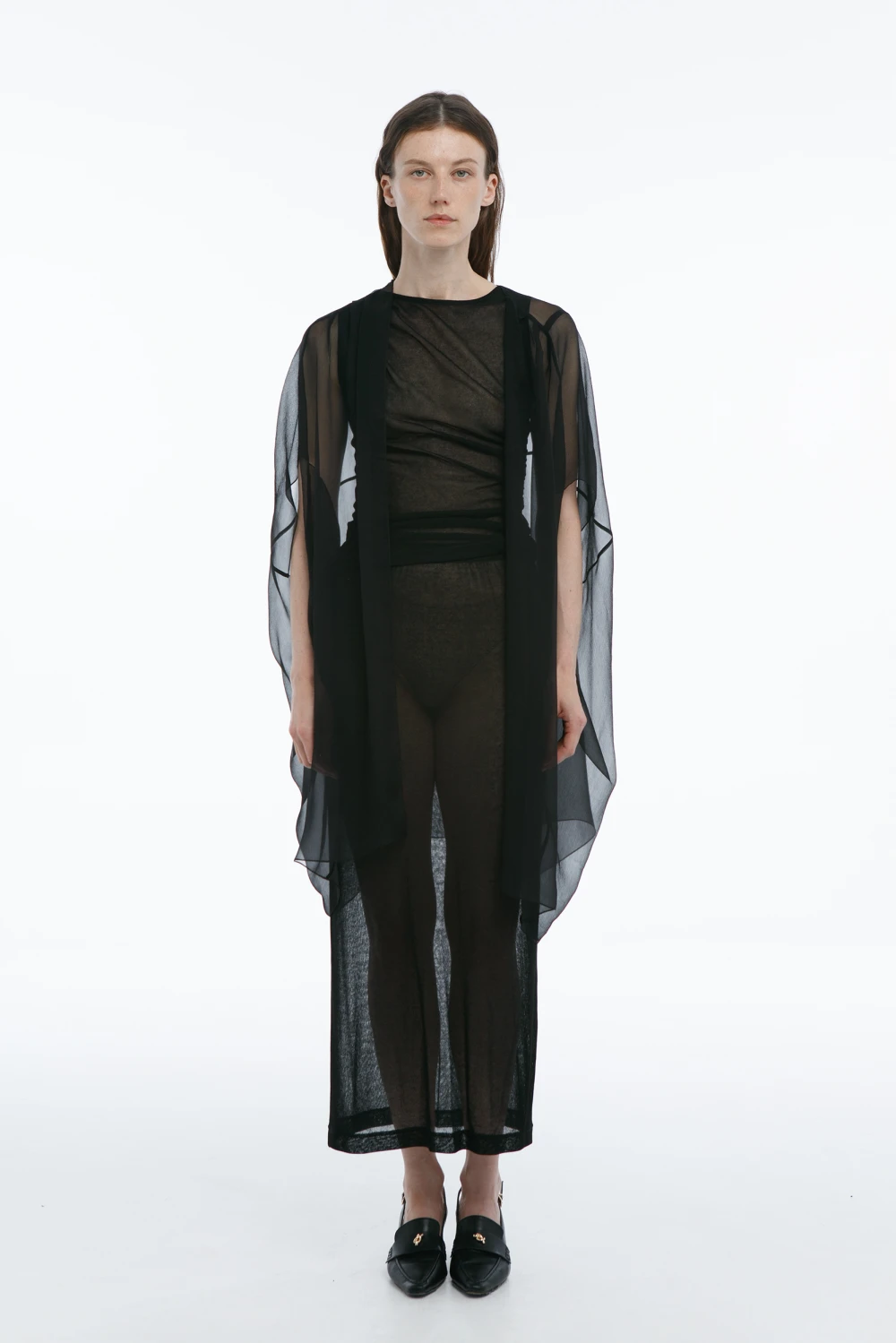 Накидка Willow (Цвет Чёрный, Размер 44/S, Состав 100% шёлк)