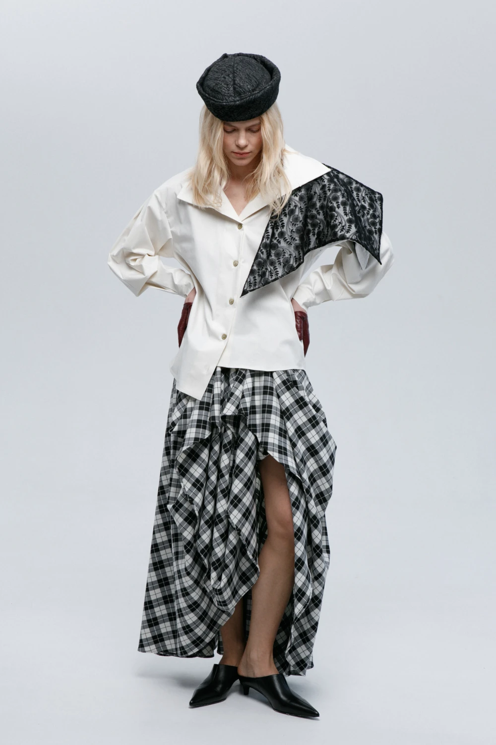 Рубашка Ladno (Цвет Молочный, Размер 44/S, Состав 97% хлопок, 3% эластан)