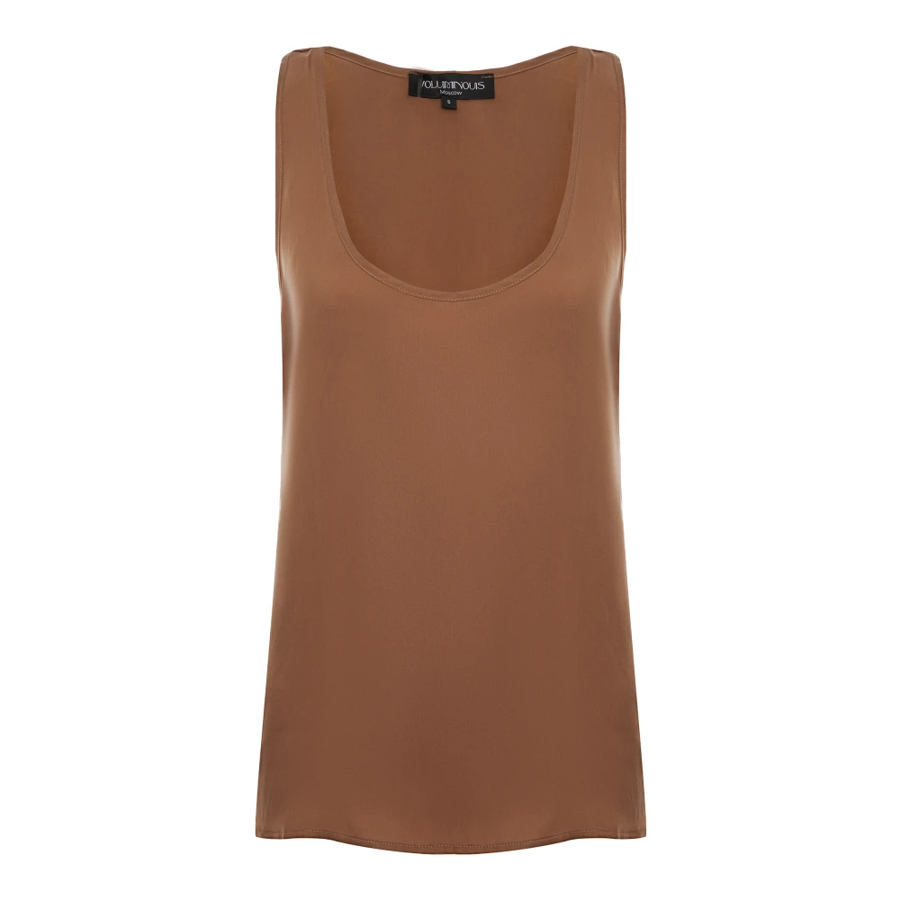 Топ Ruza (Цвет Тёмно-бежевый, Размер S, Состав 65% купро, 35% вискоза)