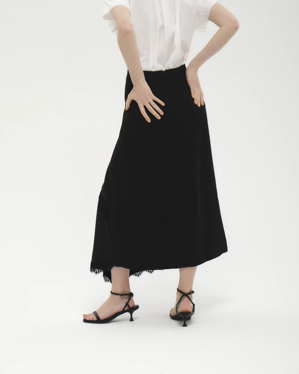 Юбка Solo (Цвет Чёрный, Размер XL, Состав 52% шерсть, 48% лён)