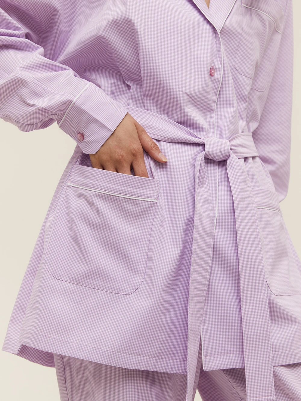 Костюм Aysha (Цвет Розовый в клетку виши, Размер S, Состав 100% хлопок)