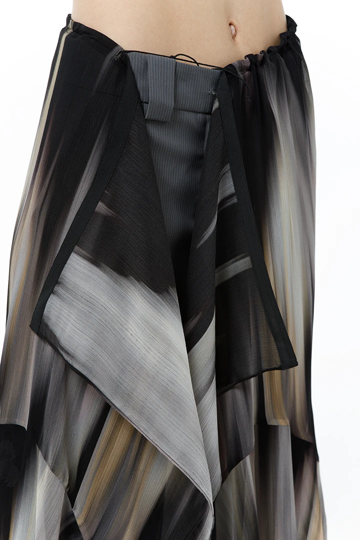 Юбка Veil ( Цвет Серо-чёрная полоска )