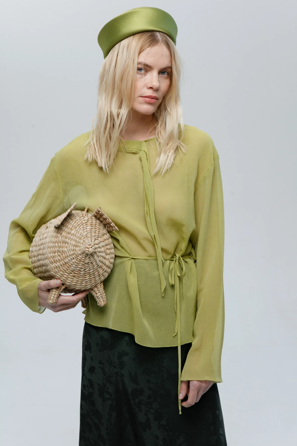 Лонгслив Dana (Цвет Салатовый, Размер 44/S, Состав 70% хлопок, 30% шёлк)