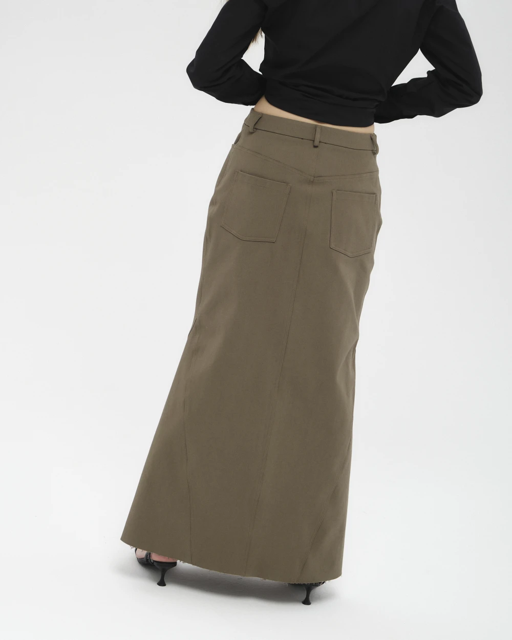 Юбка Como (Цвет Хаки, Размер M, Состав 96% хлопок, 4% эластан)