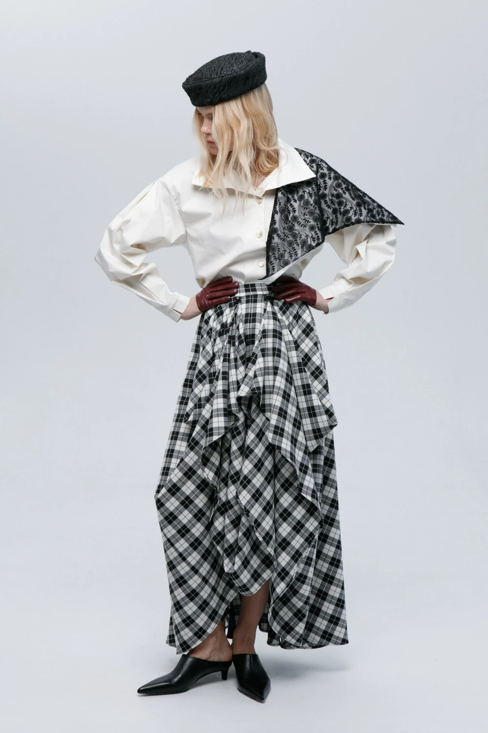 Юбка Catch ( Цвет Чёрно-белая клетка )