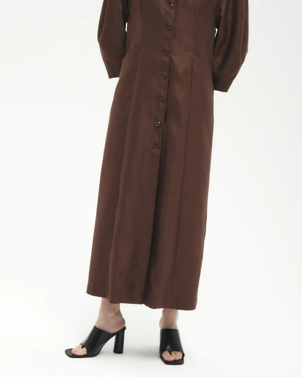 Платье Helen (Цвет Терракот, Размер 44/S, Состав 55% лён, 38% шерсть, 7% шёлк)