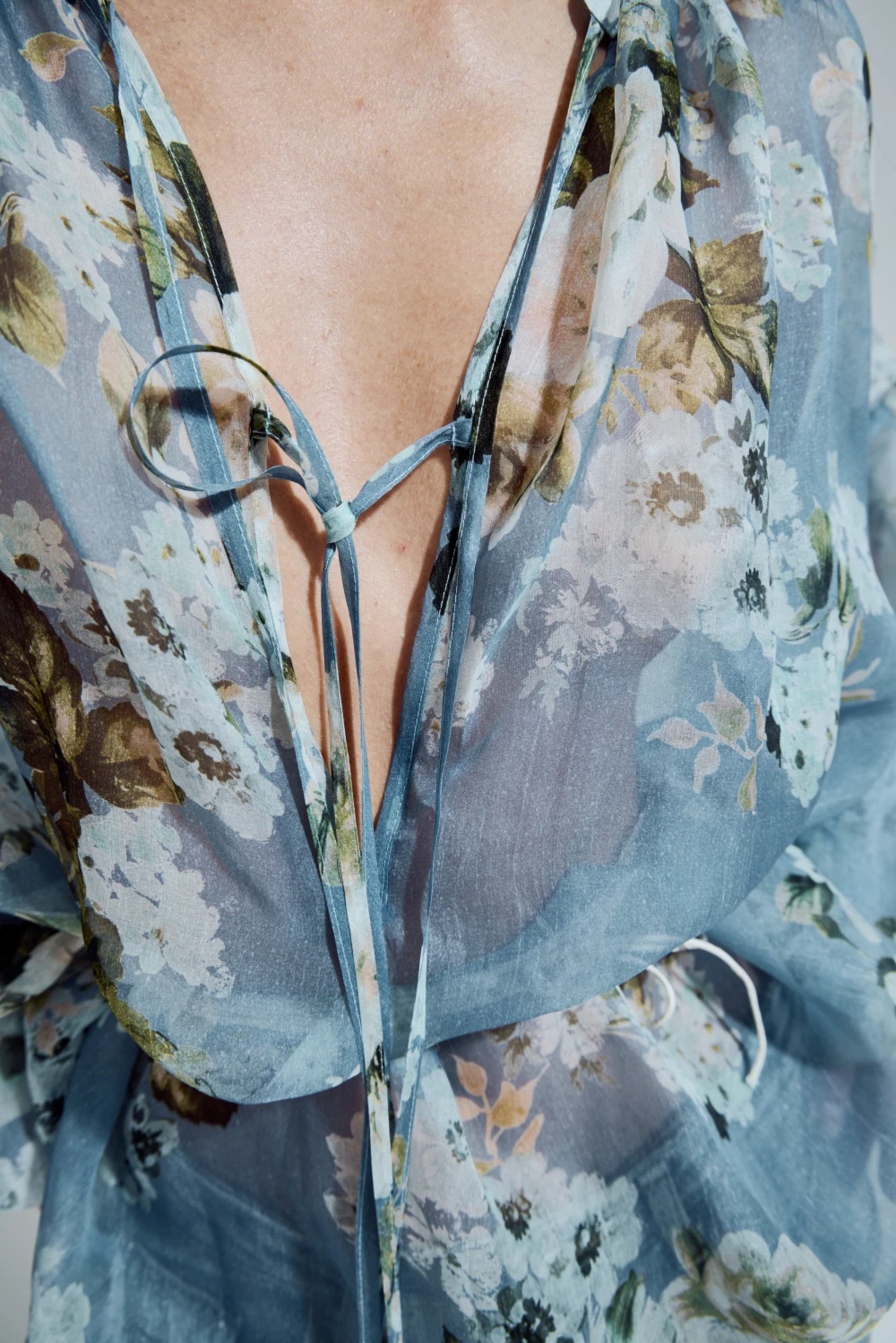 Блуза Carribean ( Цвет Голубой принт )