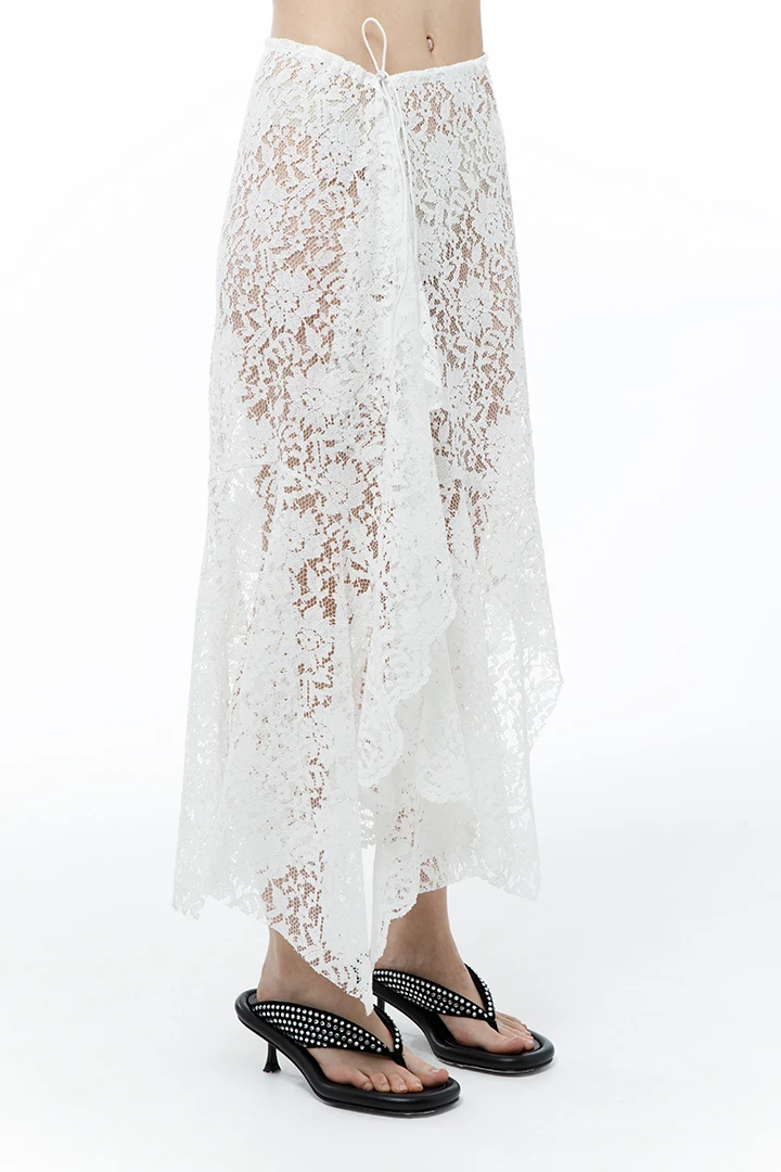 Юбка Veil (Цвет Белое-кружево, Размер S-M, Состав 70% вискоза, 25% хлопок, 5% полиамид)