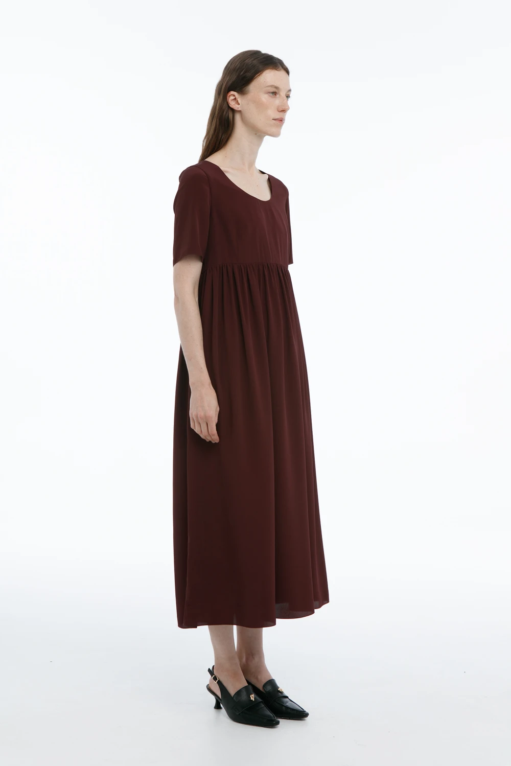 Платье Palm (Цвет Бордо, Размер 44/S, Состав 67%  Ацетат, 33% Шелк)