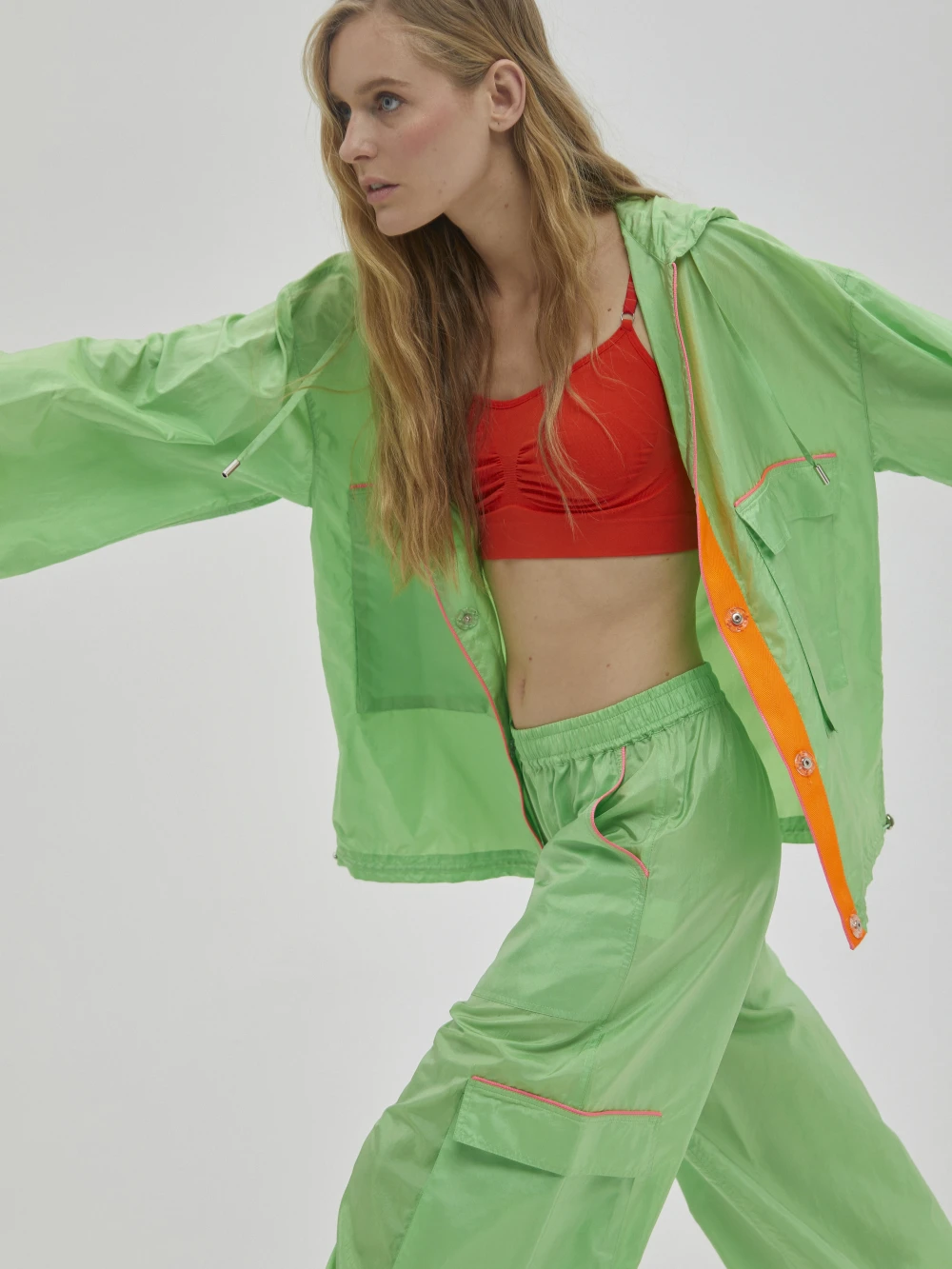 Брюки Richi (Цвет Салатовый, Размер L, Состав 100% шёлк)