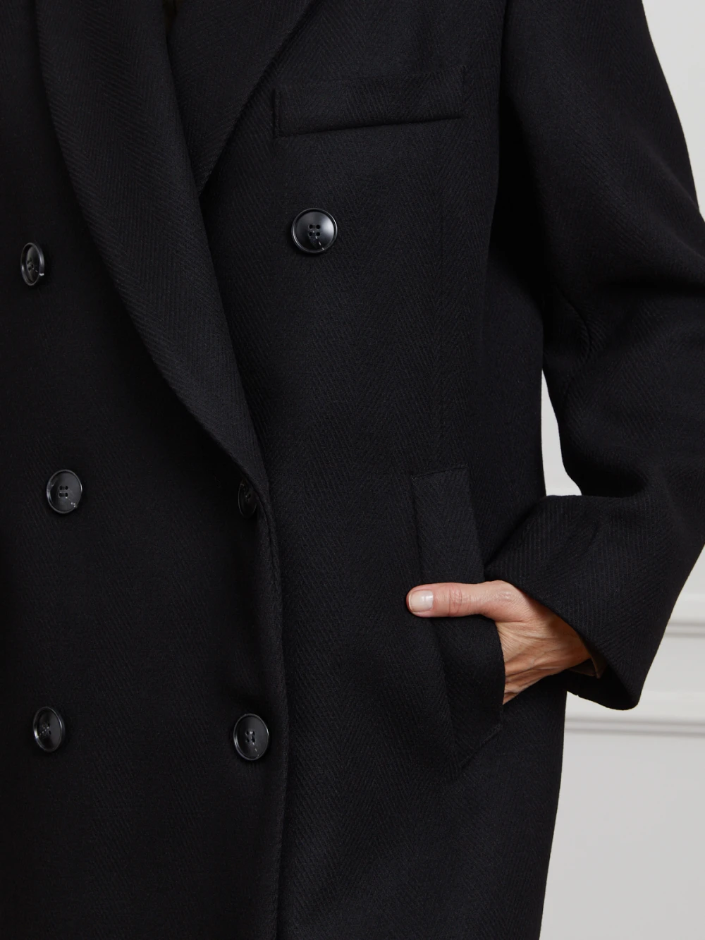 Пальто VJ (Цвет Чёрный, Размер S, Состав 80% шерсть, 20% полиэстер)