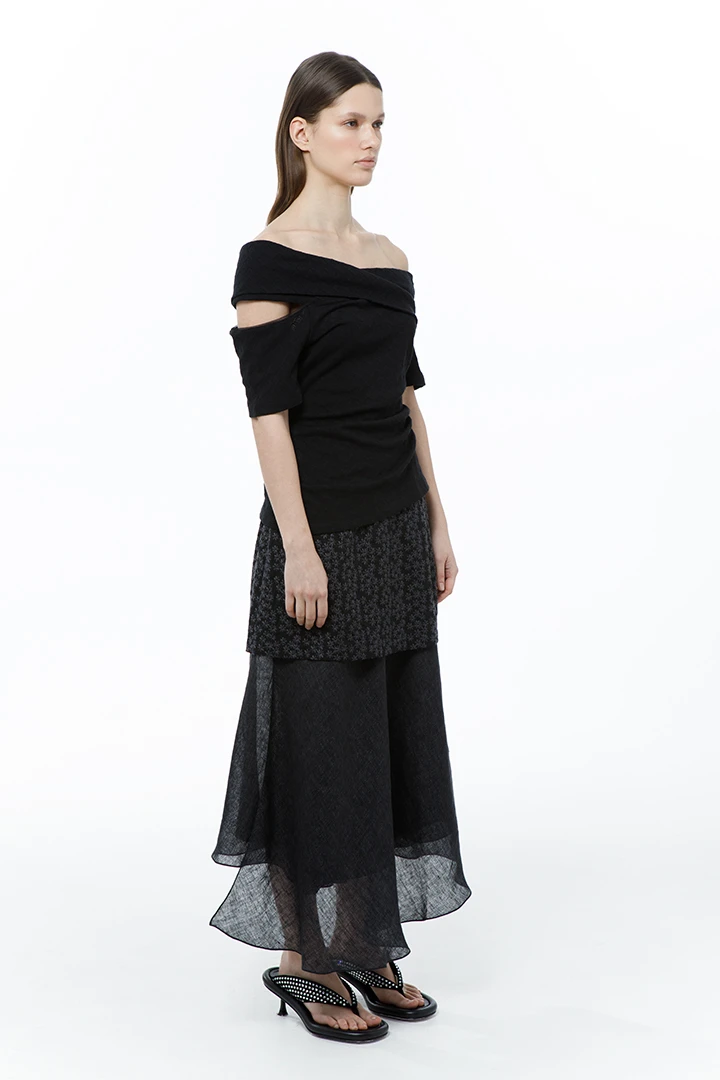 Топ Renaissance (Цвет Чёрный, Размер 44/S, Состав 100% хлопок)