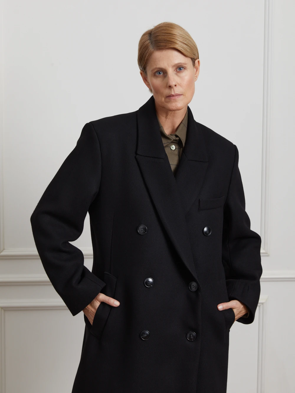 Пальто VJ (Цвет Чёрный, Размер S, Состав 80% шерсть, 20% полиэстер)