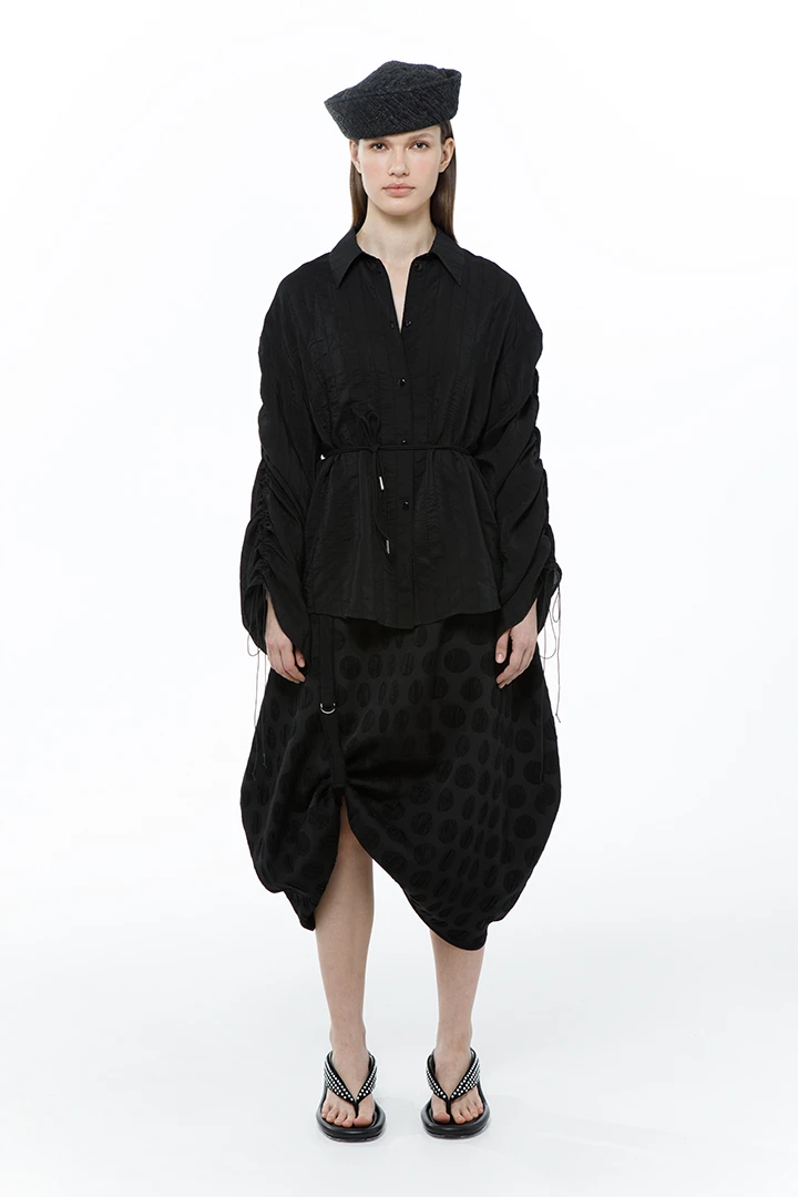 Рубашка Curtains (Цвет Чёрный, Размер 44/S, Состав Хлопок 3% , 96% Вискоза , 1% Полиамид)