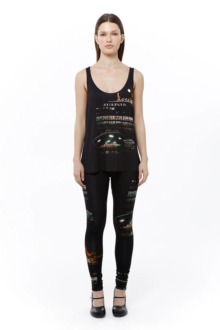 Леггинсы Downtown ( Цвет Принт Москва на чёрном )