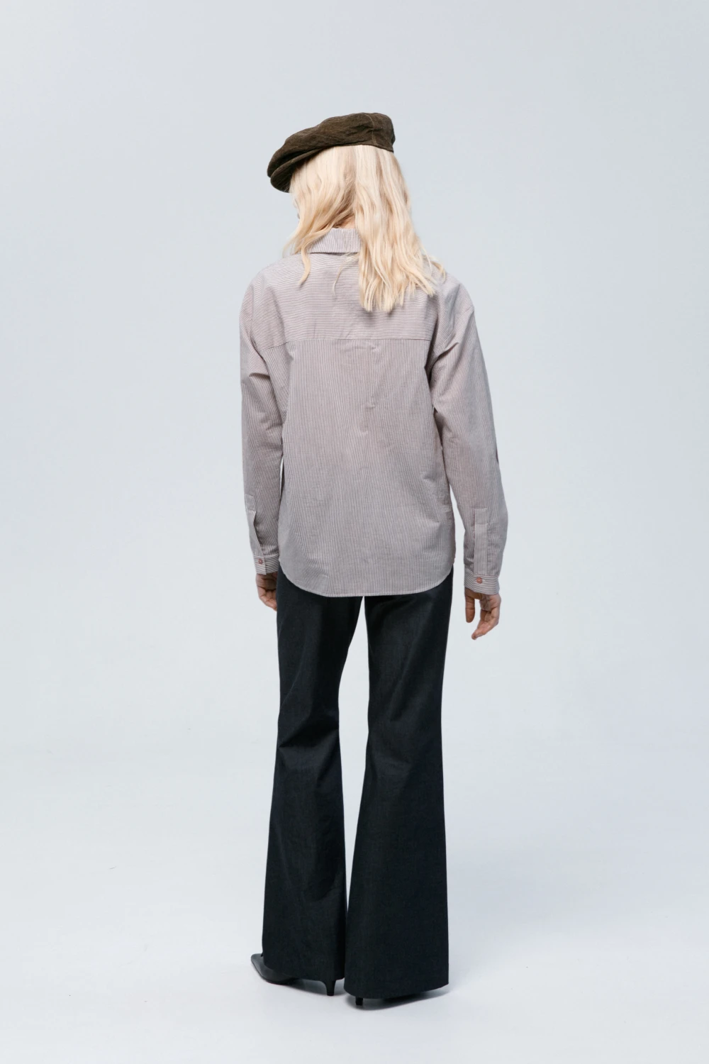 Рубашка Ladno (Цвет Белый в полоску, Размер 44/S, Состав 77% Хлопок, 23% Полиамид)