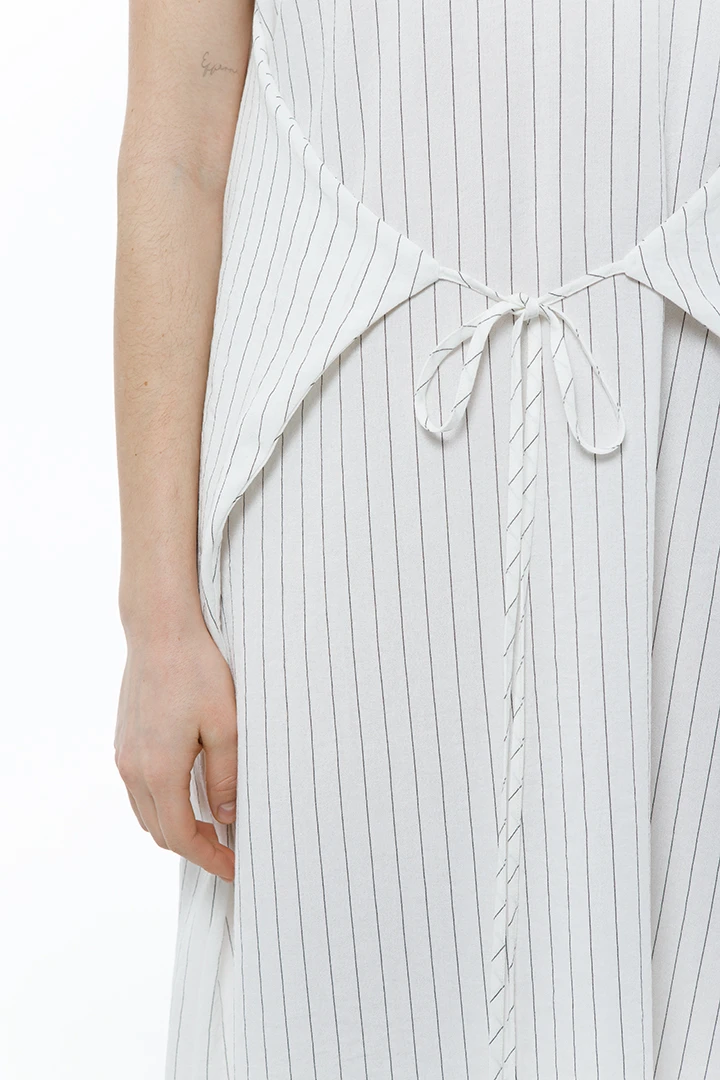 Платье Amore (Цвет Белый в полоску, Размер 44/S, Состав 50% Вискоза, 50% Лён)