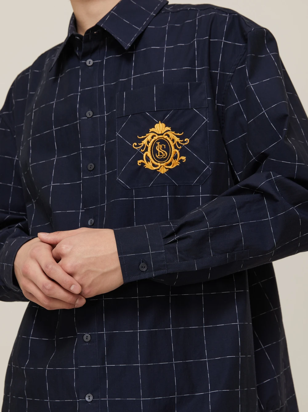 Пижама мужская Aries (Цвет Чернильный в клетку, Размер M, Состав 100% хлопок)