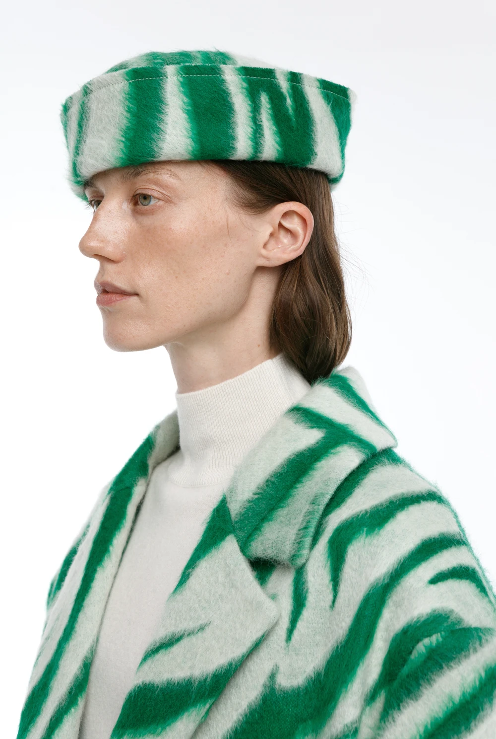 Пальто Forte-2 (Цвет Зелёный тигр, Размер S-M, Состав 100% шерсть)