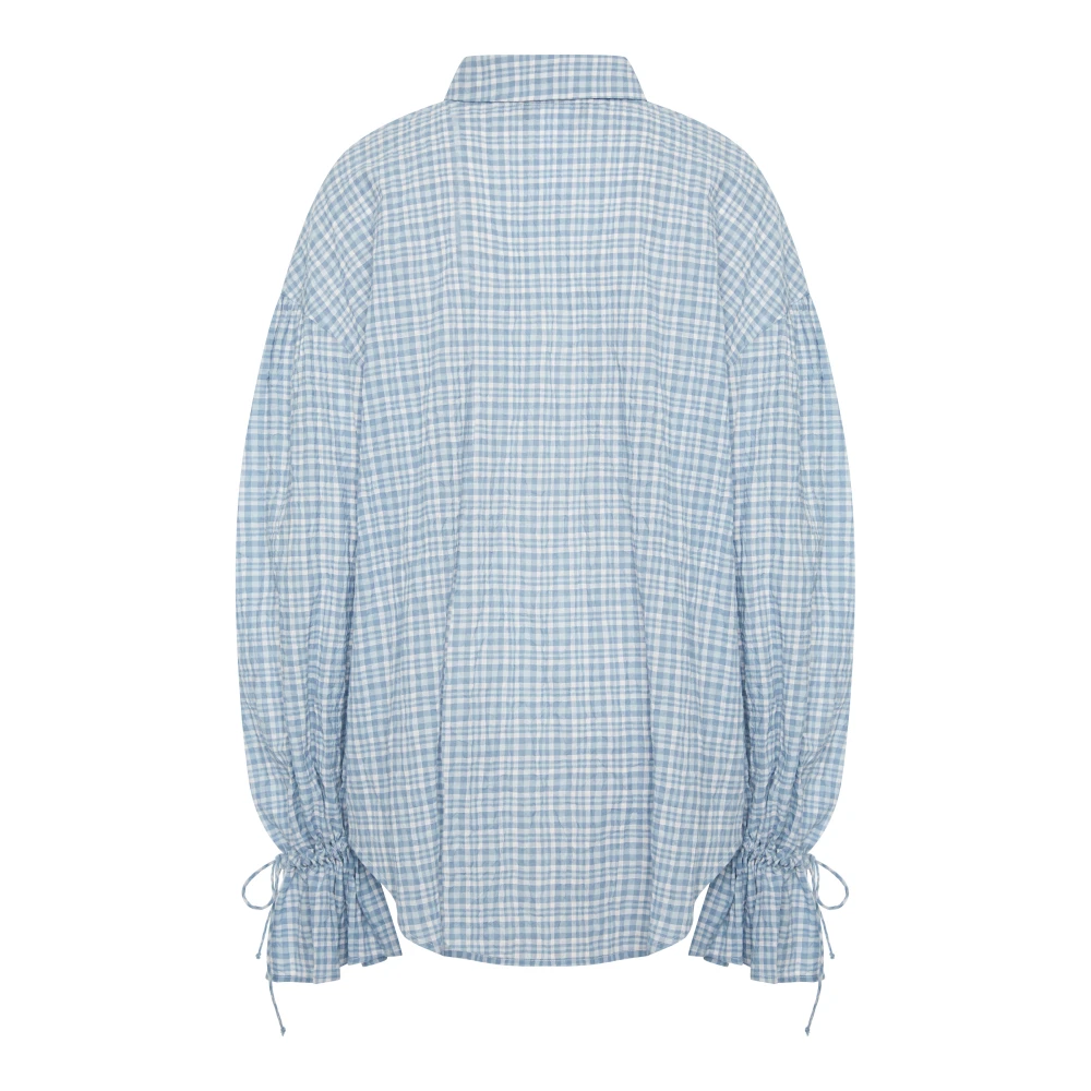 Блузка TGIF (Цвет Голубой в клетку, Размер 46/M)