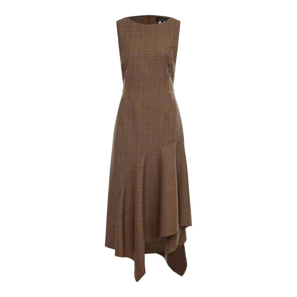 Платье English Lesson (Цвет Коричневый в клетку, Размер 44/S)