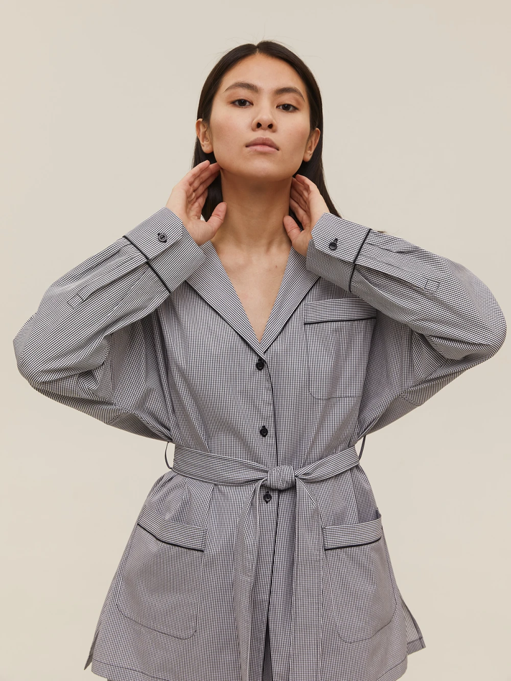 Костюм Aysha (Цвет Чёрно-белый в клетку, Размер S, Состав 100% хлопок)