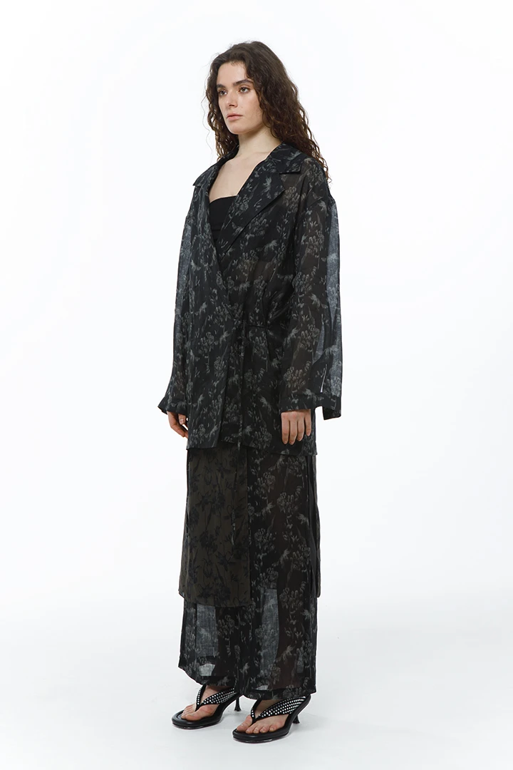 Жакет Literature ( Цвет Чёрный с принтом )