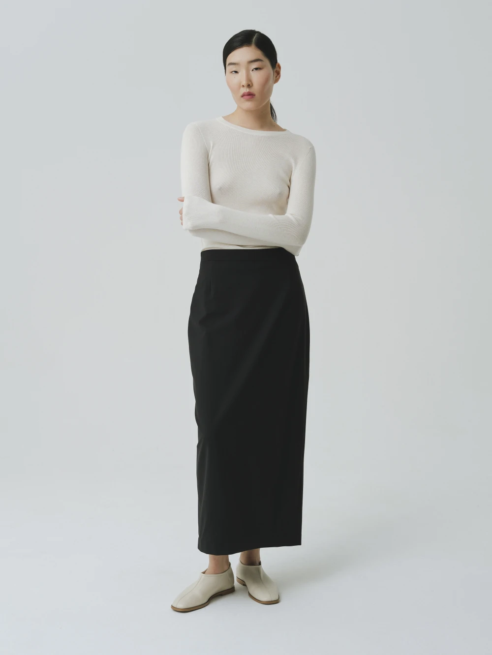 Юбка Kimo (Цвет Чёрный, Размер XL, Состав 95% шерсть, 5% эластан)