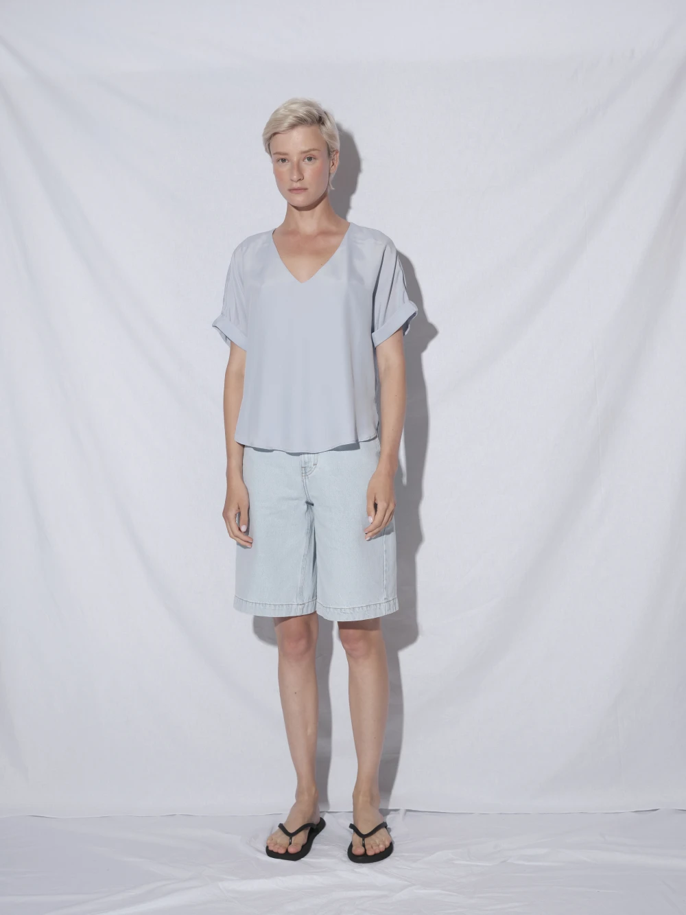 Блузка Daizy (Цвет Голубой, Размер S, Состав 70% ацетат, 30% шёлк)