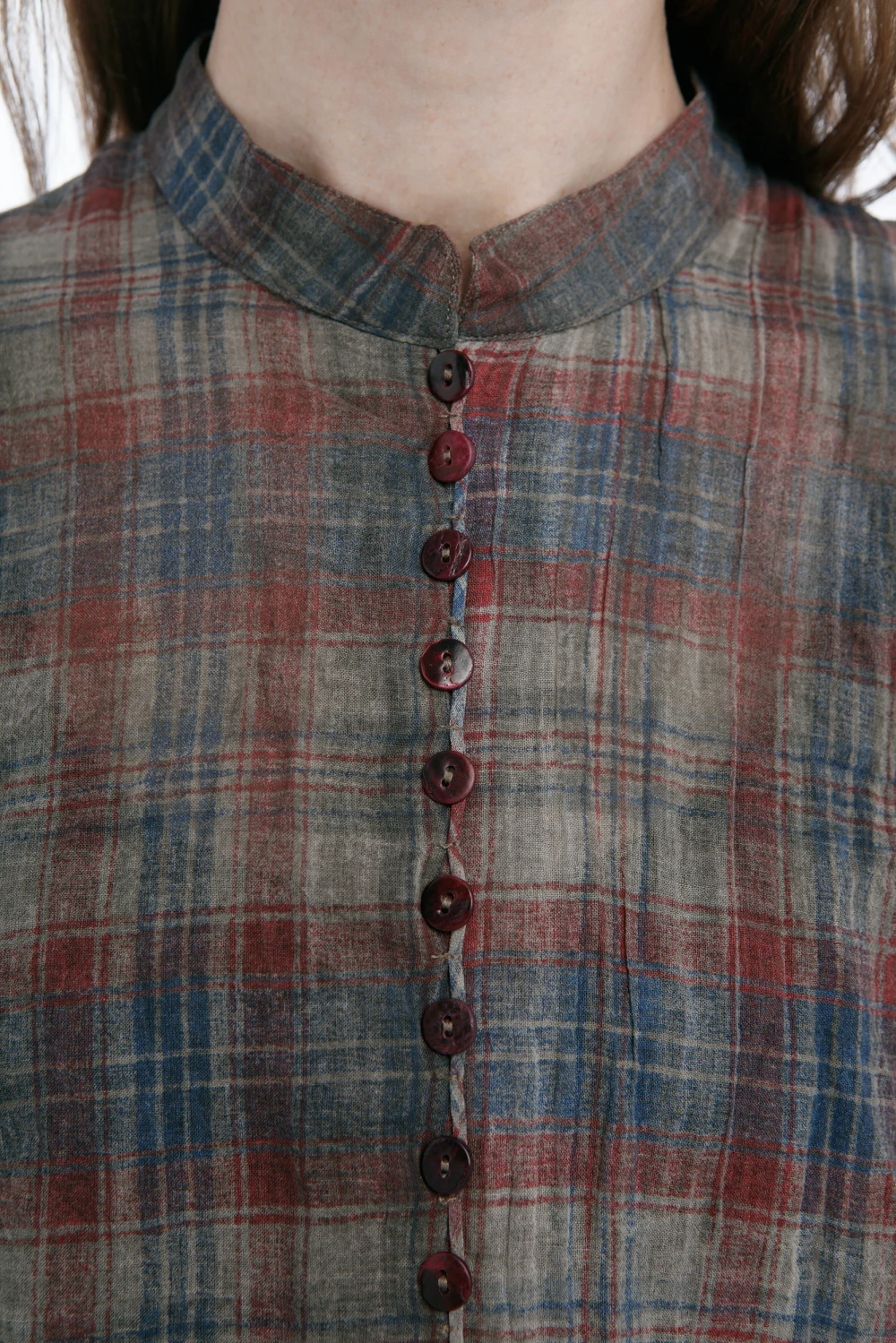 Рубашка Acacia (Цвет Сине-красно-коричневая клетка, Размер 44/S, Состав 100% хлопок)