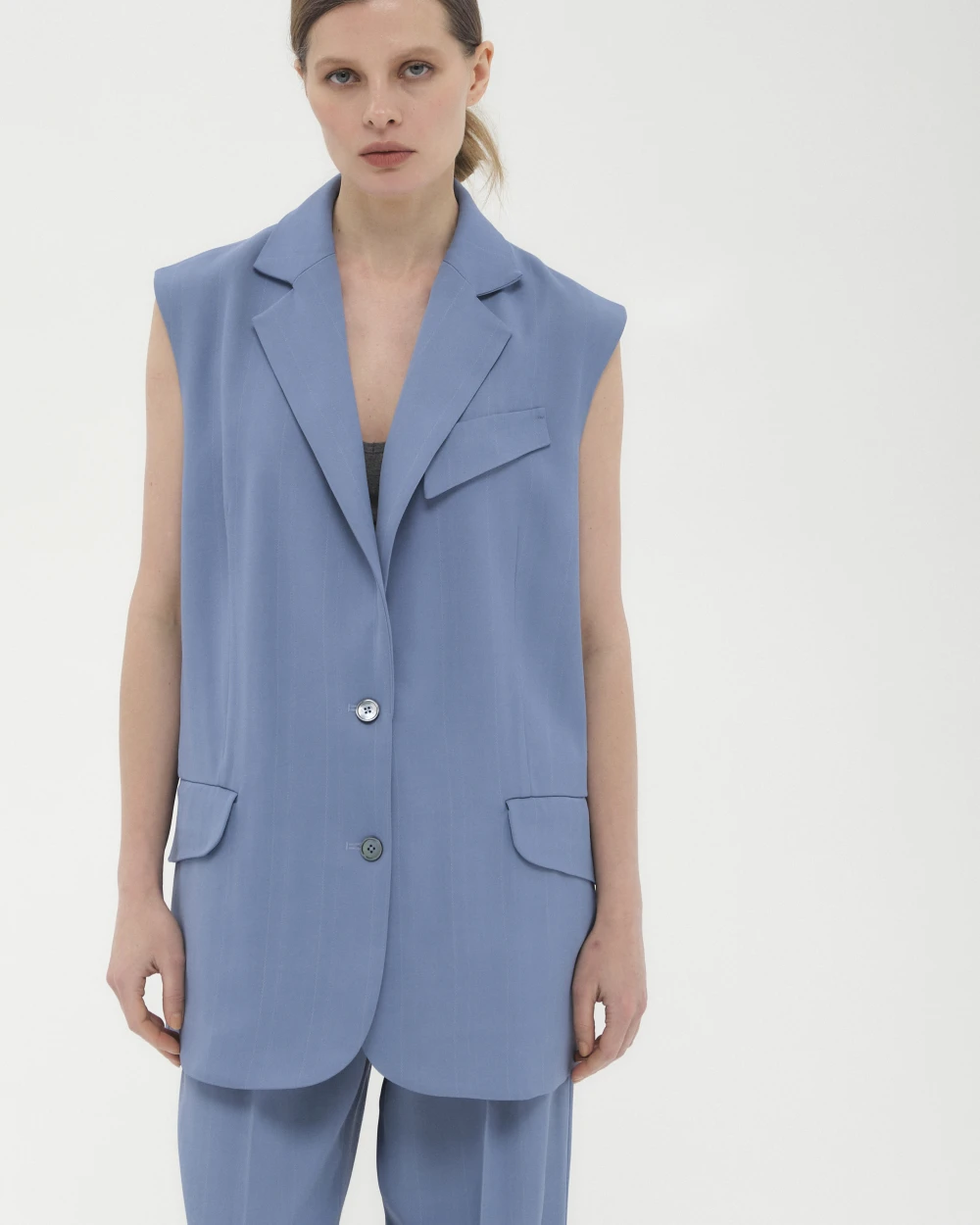 Жилет Sibil (Цвет Голубой, Размер 48/L, Состав 86% вискоза, 14% шерсть)