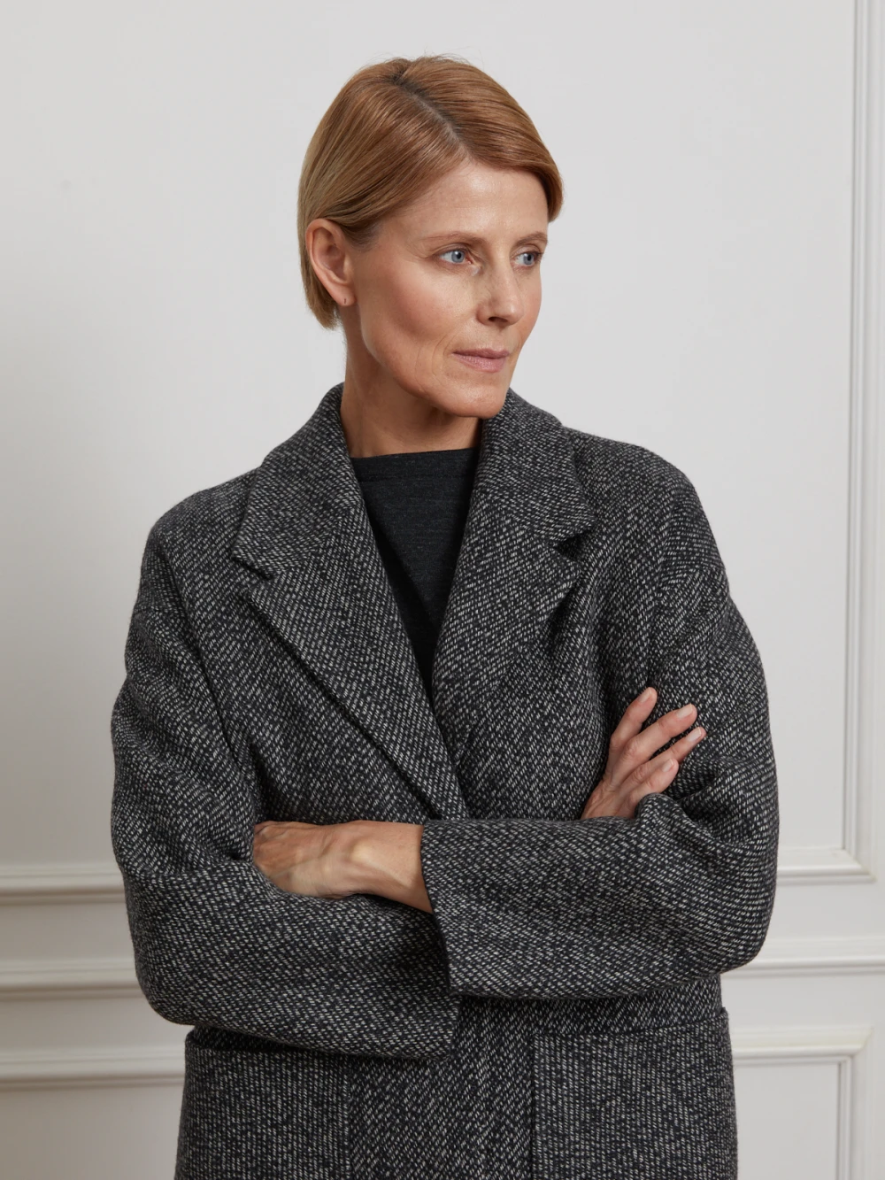 Пальто Lumba (Цвет Чёрно-белый, Размер S, Состав 50% шерсть, 50% кашемир)