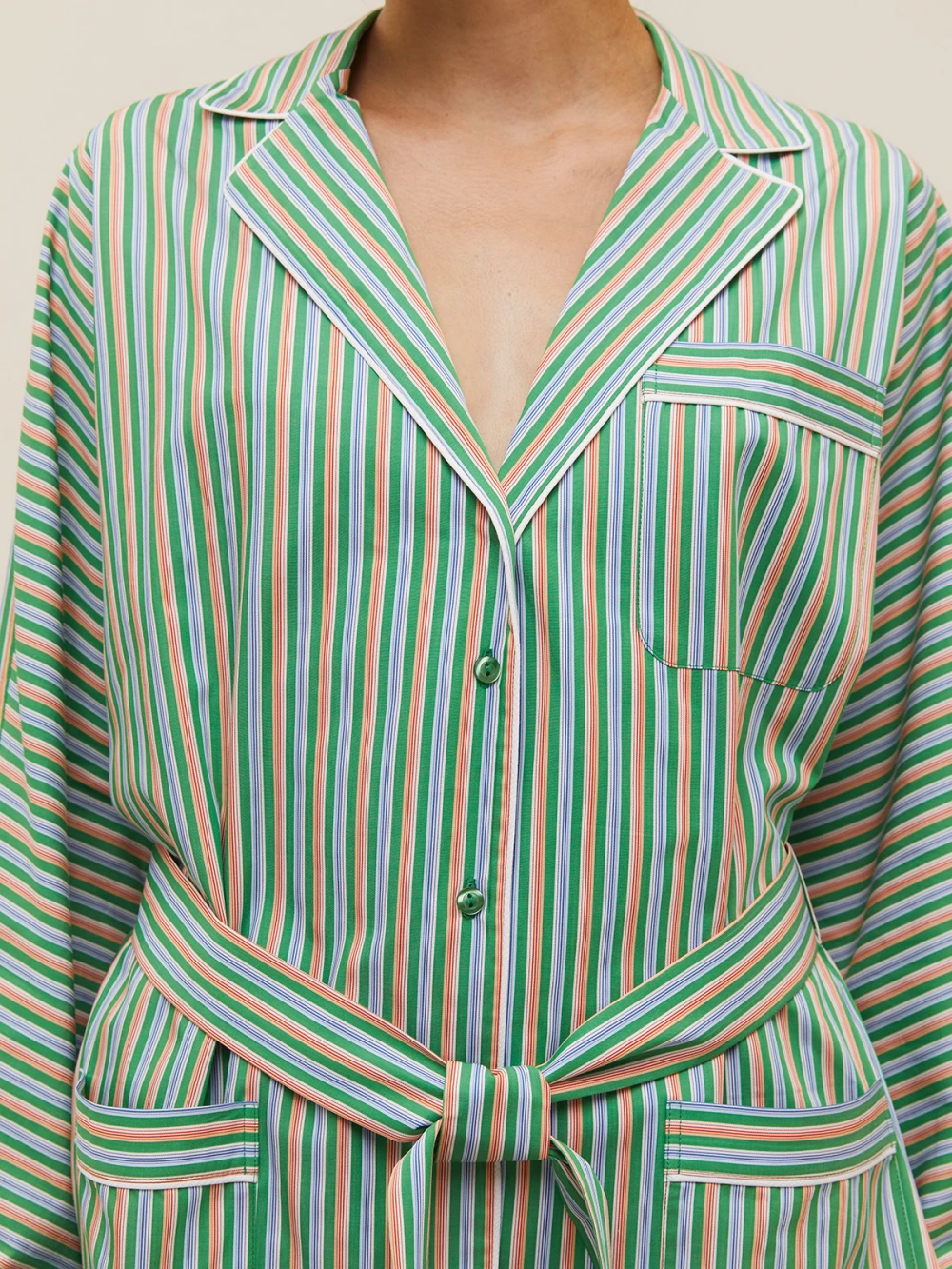 Костюм Aysha (Цвет Зелёный в полоску, Размер S, Состав 100% хлопок)