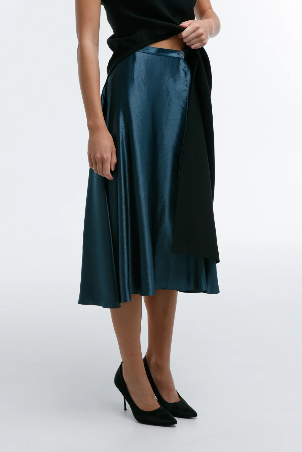 Юбка End of day 2 (Цвет Морская волна, Размер 44/S, Состав 100% Ацетат)