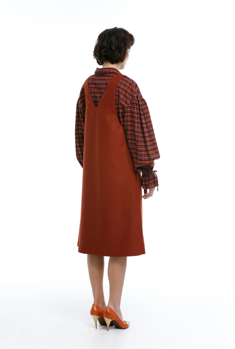 Платье V-dress (Цвет Терракот, Размер 44/S, Состав 100% шерсть)