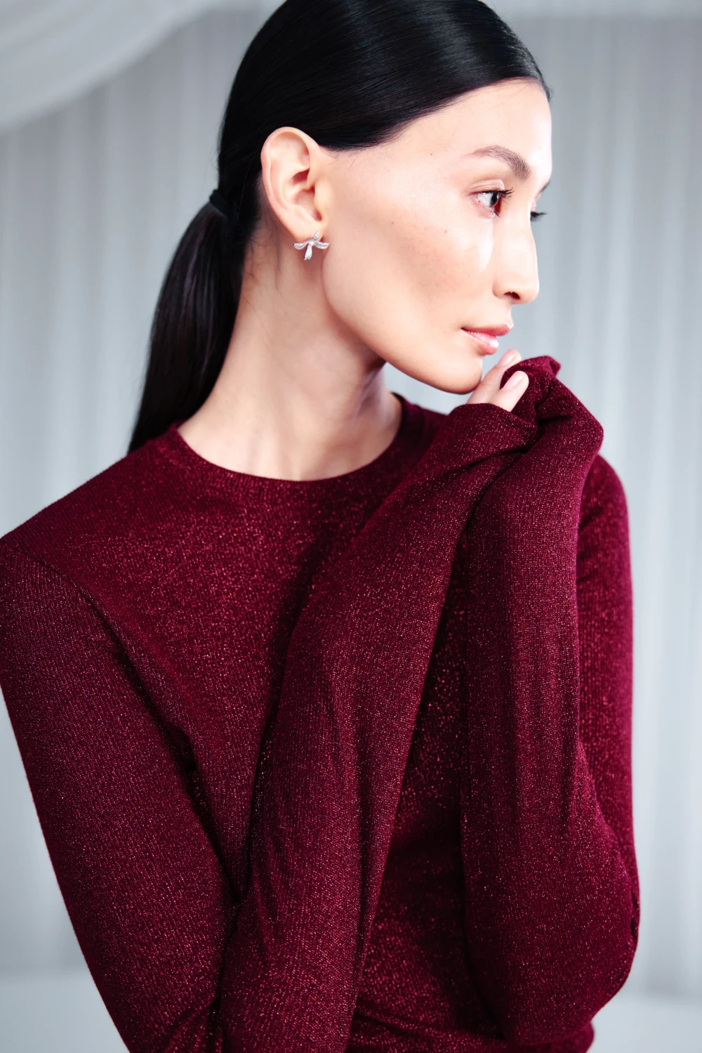 Лонгслив Stiker (Цвет Бордовый, Размер 44/S)