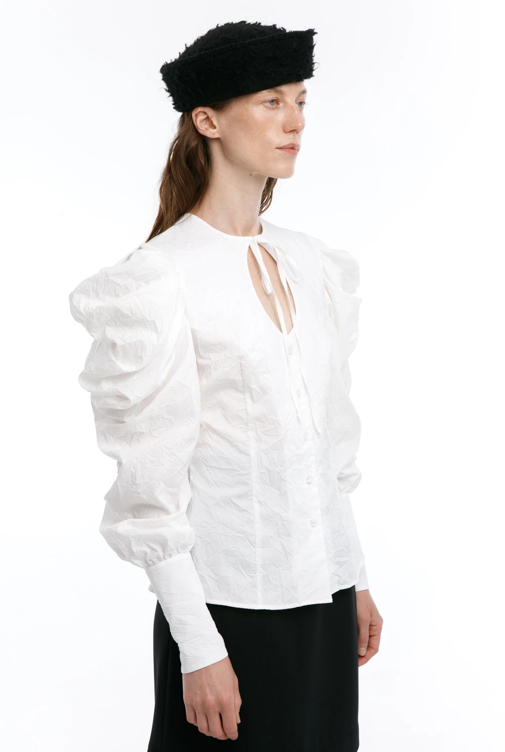 Блузка Nepman's Wife (Цвет Белый, Размер 44/S, Состав 65% хлопок, 35% полиэстер)