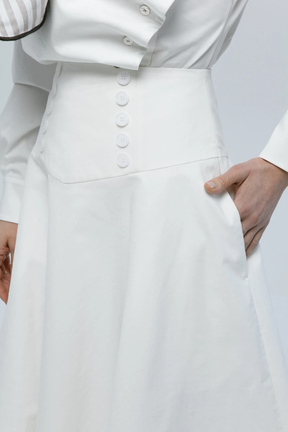 Юбка Courage (Цвет Белый, Размер 44/S, Состав 100% хлопок)