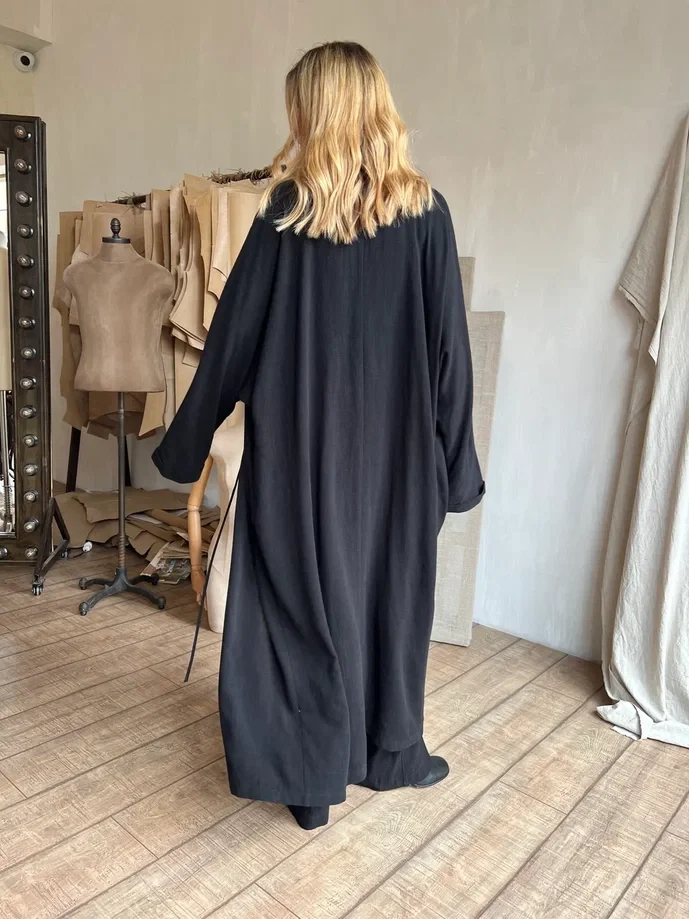 Накидка Linen ( Цвет Чёрный )