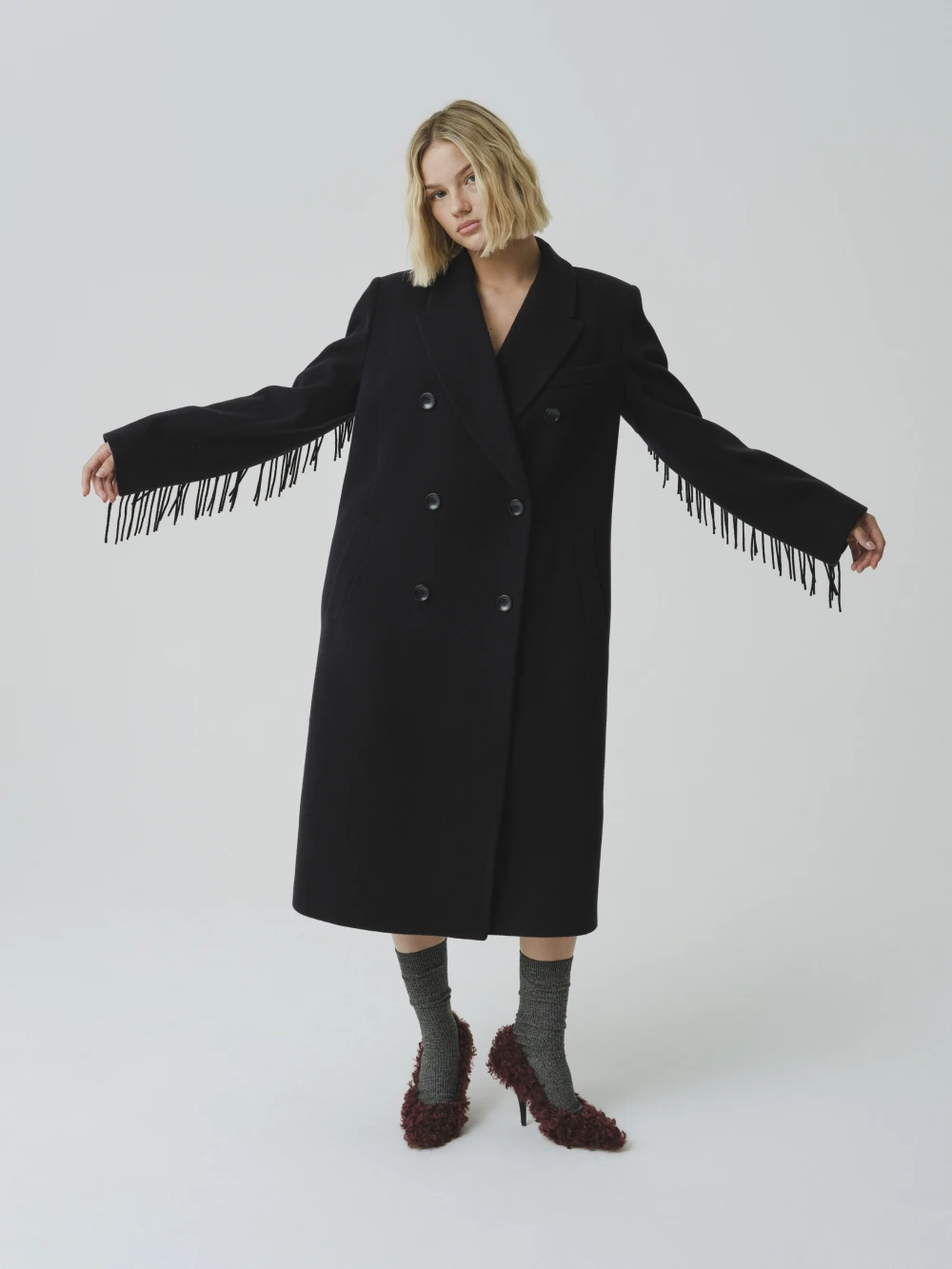 Пальто VJ (Цвет Тёмно-синий, Размер S, Состав 80% шерсть, 20% полиэстер)