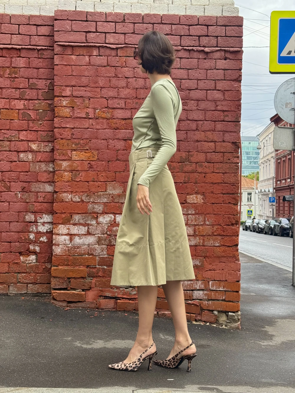 Юбка Moreen (Цвет Хаки, Размер 50/XL, Состав 100% хлопок)