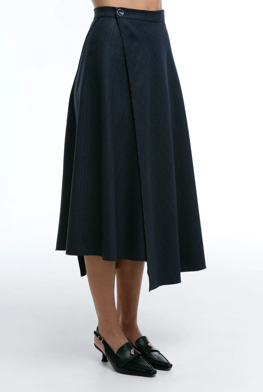 Юбка Dance (Цвет Синий в полоску, Размер 44/S, Состав 90% Шерсть, 10% Шёлк)