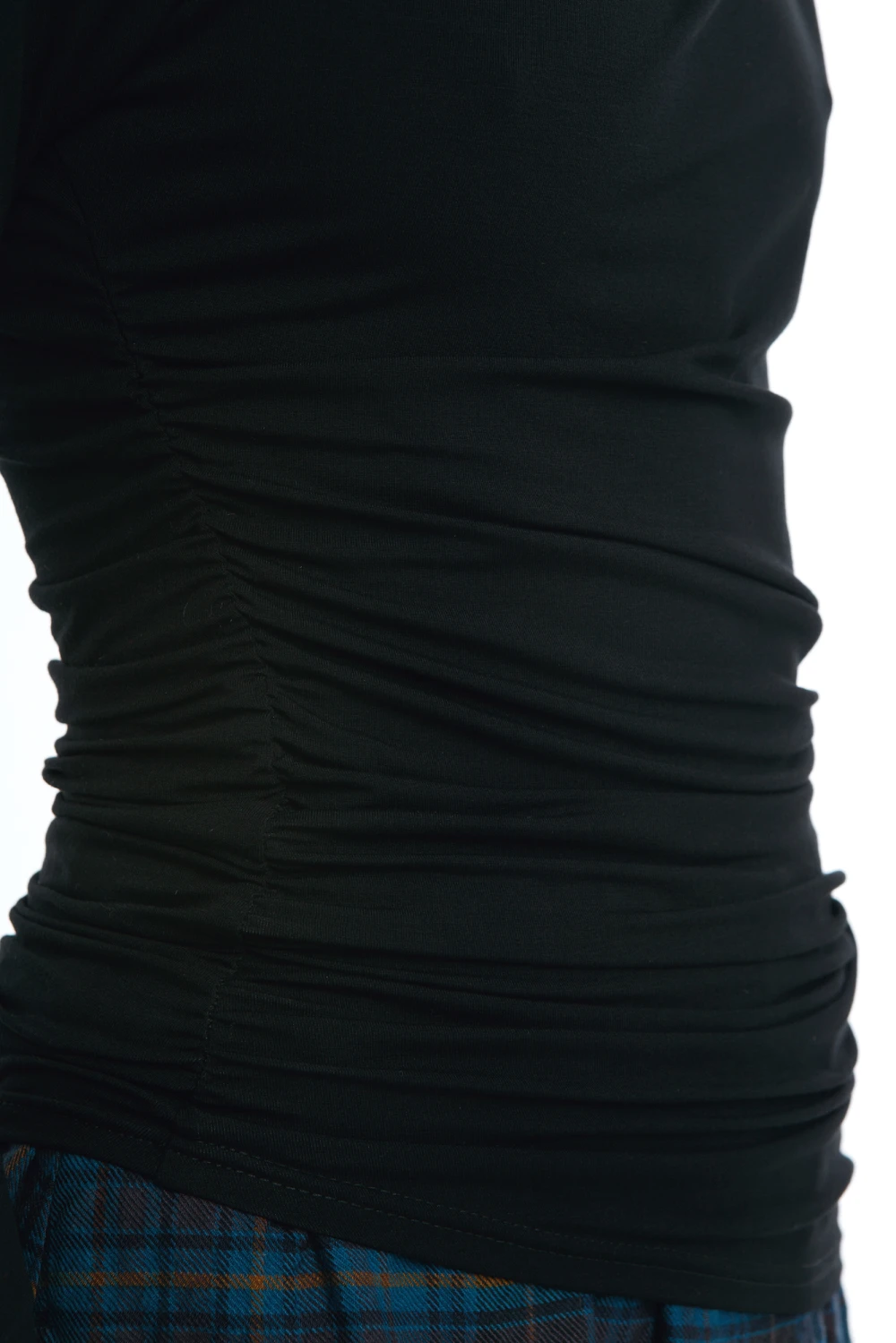 Лонгслив Drape (Цвет Чёрный, Размер 44/S, Состав 95% хлопок, 5% эластан)