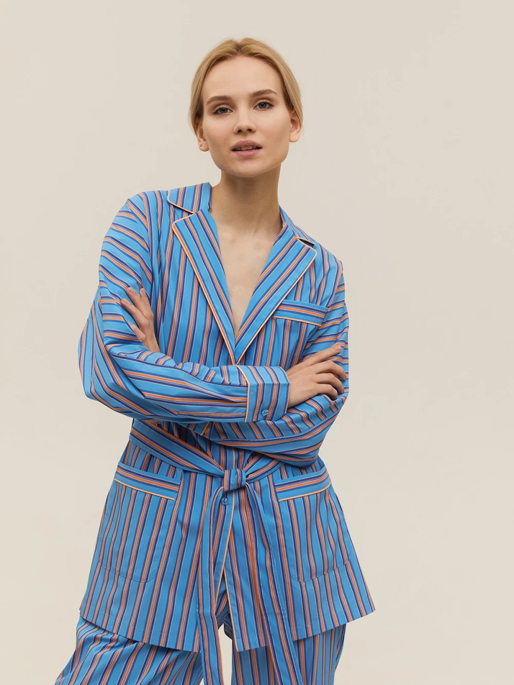 Костюм Aysha ( Цвет Голубой в полоску )