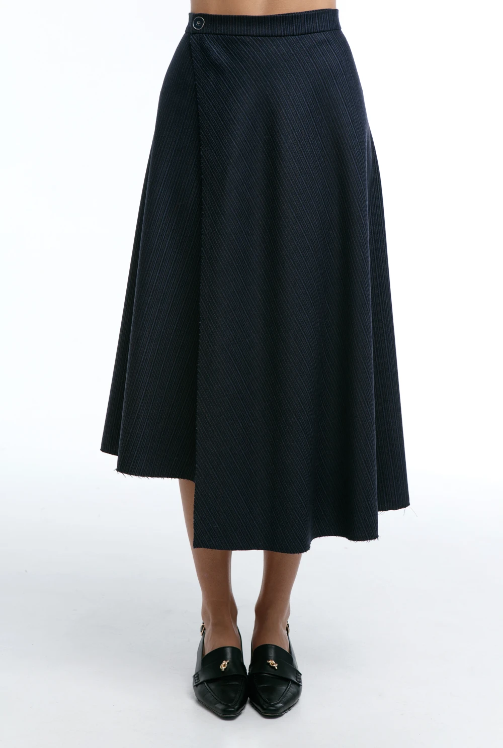 Юбка Dance (Цвет Синий в полоску, Размер 44/S, Состав 90% Шерсть, 10% Шёлк)