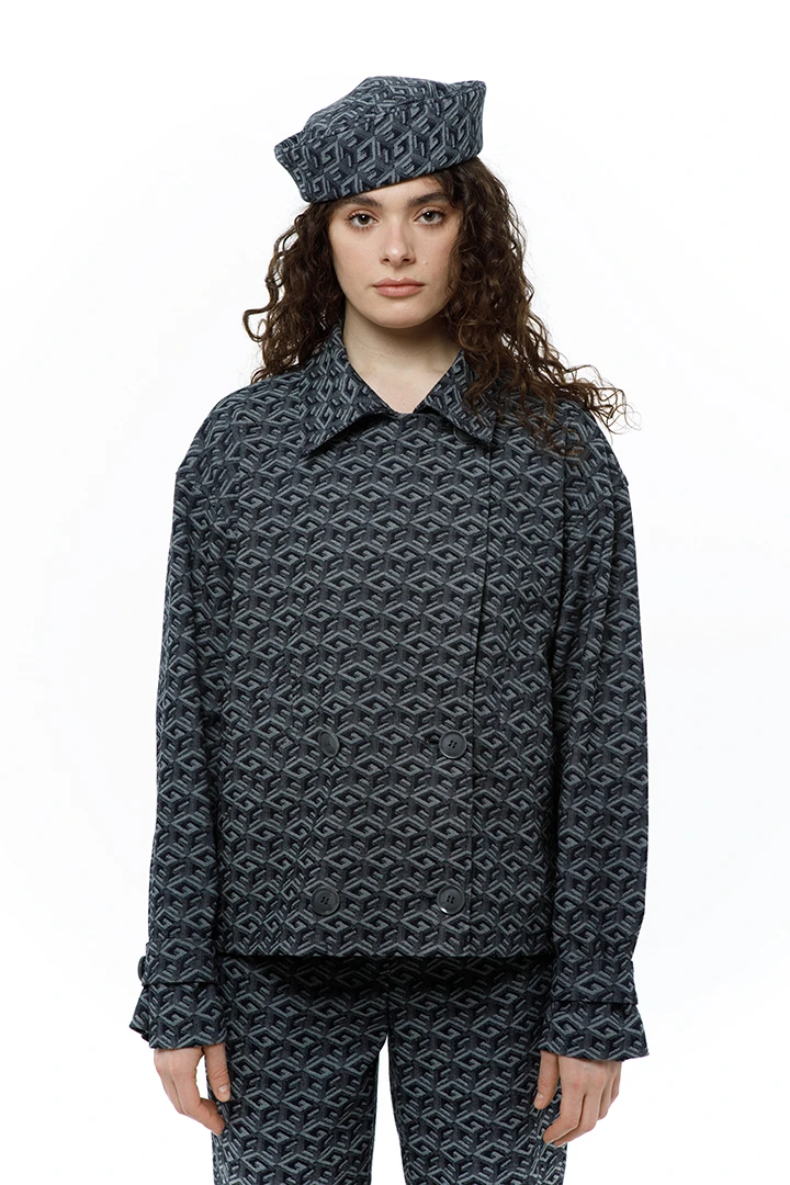 Жакет Valley ( Цвет Деним синий с узором )