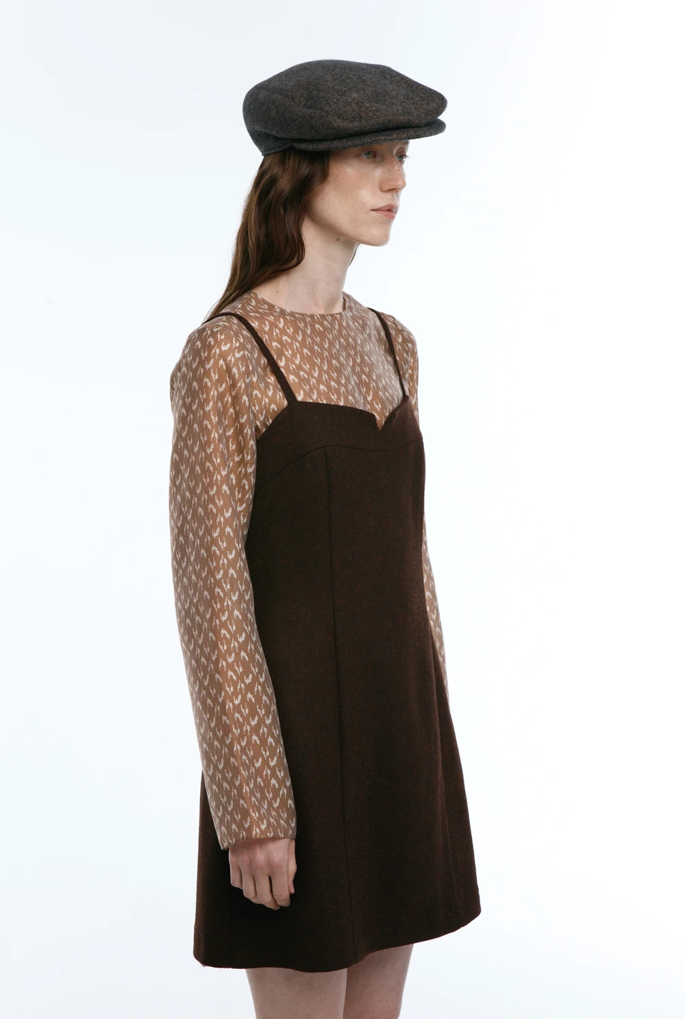 Платье Frock (Цвет Коричневый, Размер 44/S, Состав 100% шерсть)