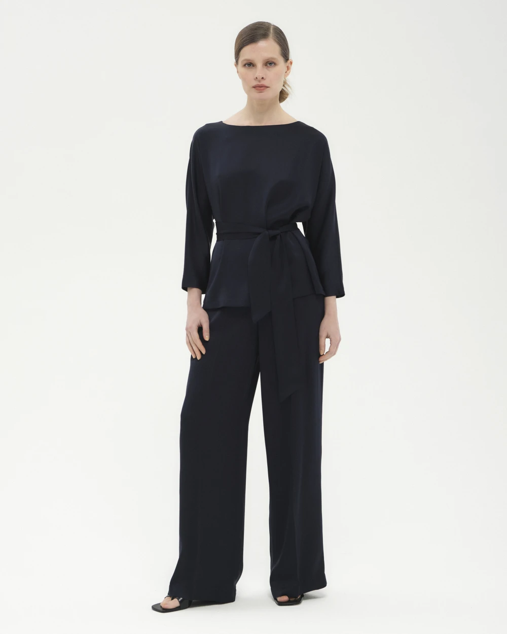 Брюки Moli (Цвет Тёмно-синий, Размер 44/S, Состав 61% Вискоза 39% Ацетат)