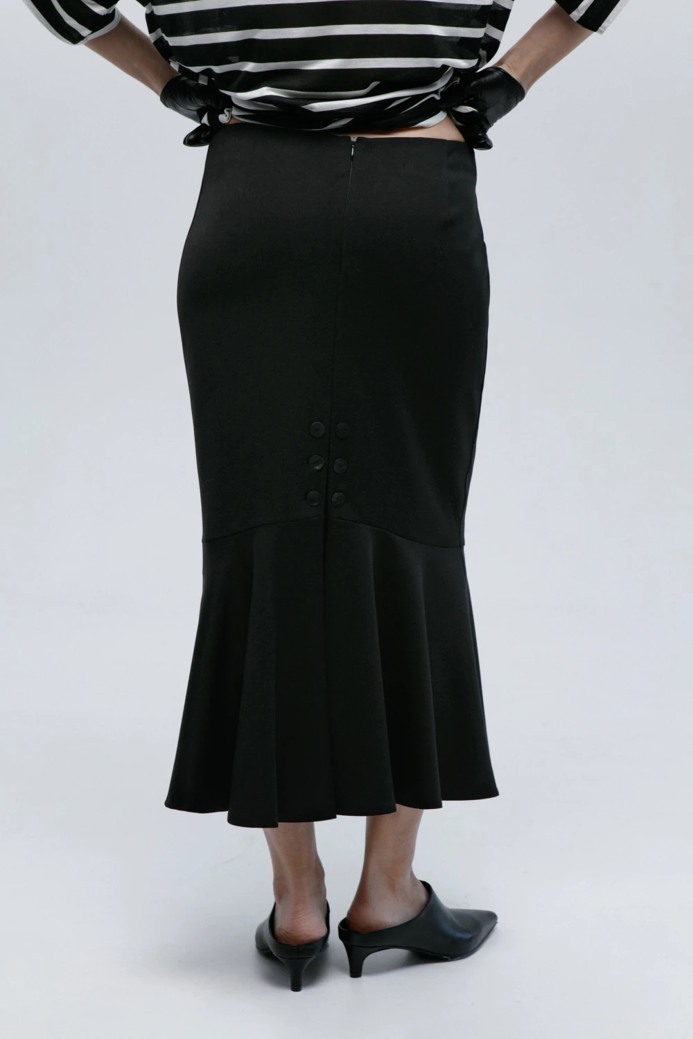 Юбка Garnec (Цвет Чёрный, Размер 44/S, Состав 58% Шерсть, 22% Вискоза, 18% Полиэстер, 2% Эластан)